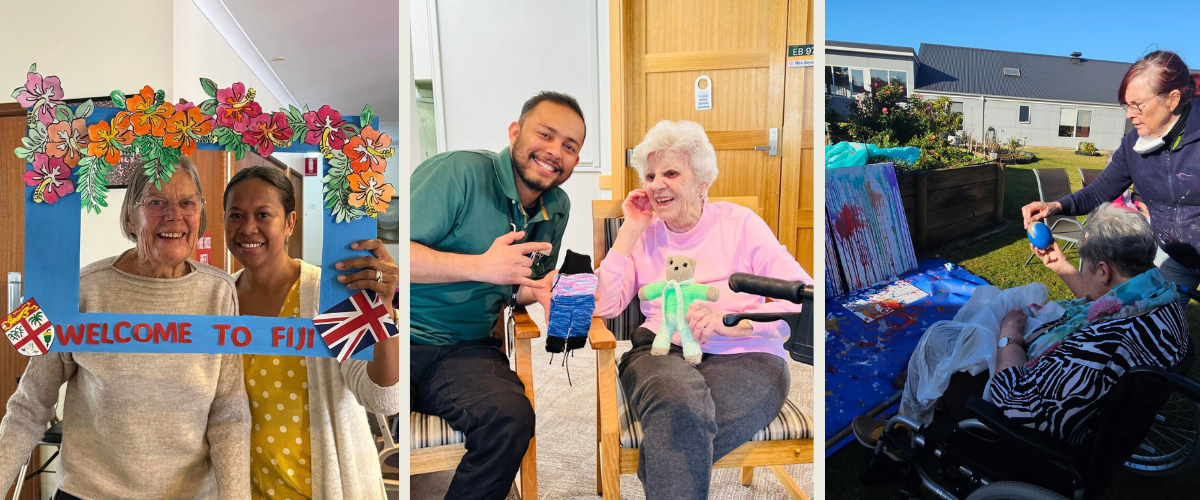 Residents making the most of winter at Woodhaven, Fred French and Eliza Purton homes (L-R)