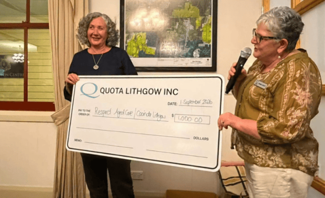 Club Lithgow's Generous Donation to Cooinda